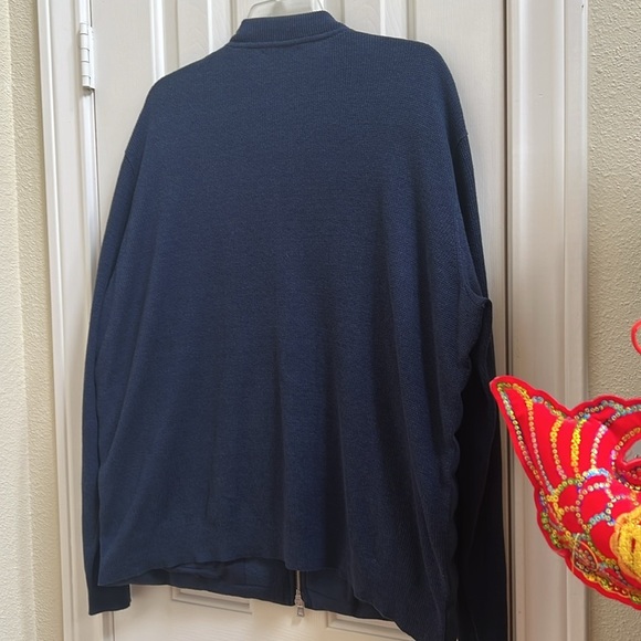 PETER MILLAR SMITH HYBRID SEERSUCKER SWEATER JACKET MENS XXL Navy - Picture 5 of 12